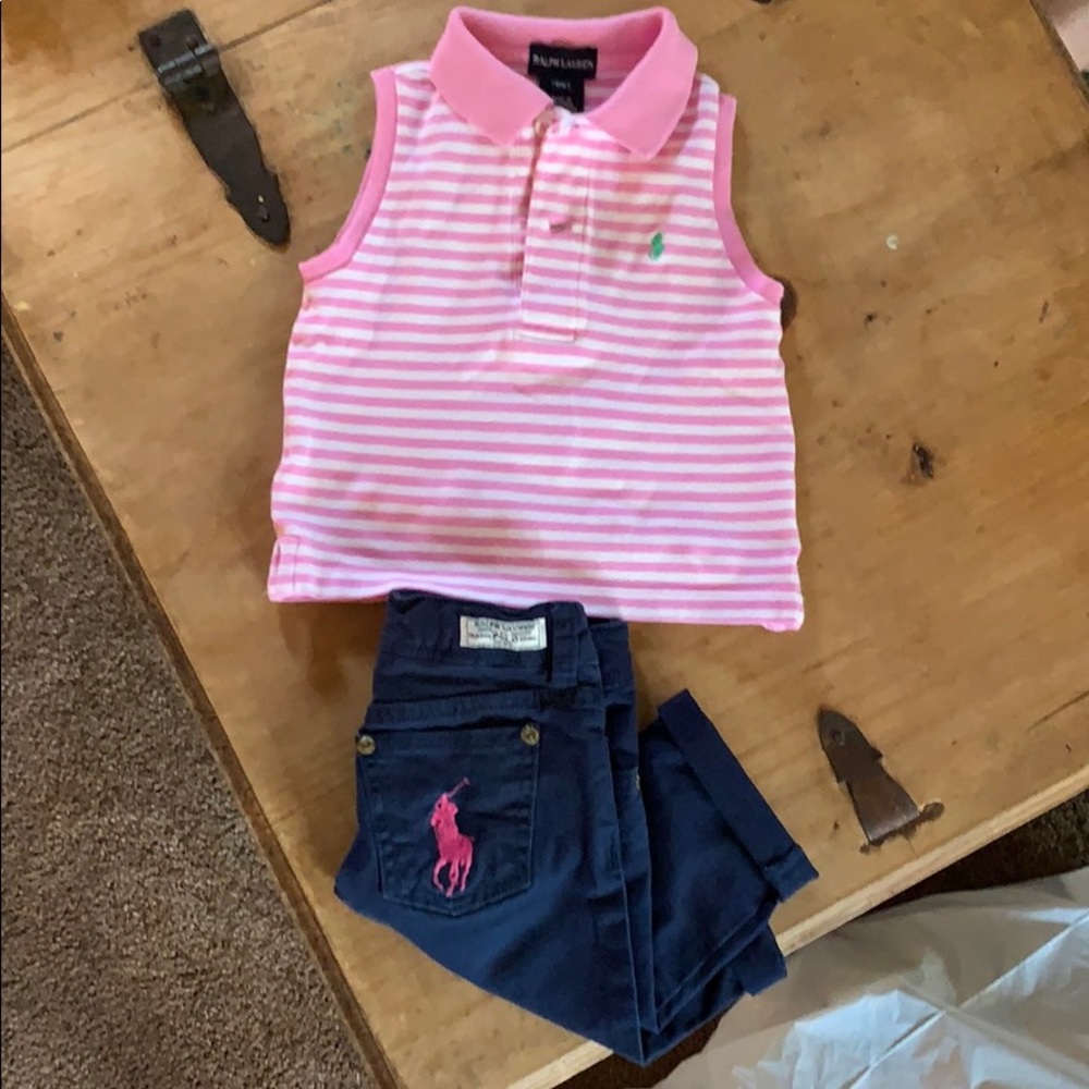 Polo Ralph Lauren Toddle Jean & Shirt Outfit
